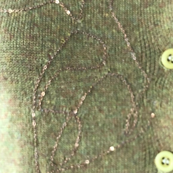 Angora Blend Cardigan with Metallic Embroidery - Picture 6 of 8